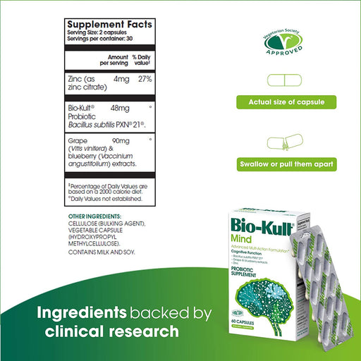 Bio-Kult Mind 60 Capsules | High-Quality Vitamins & Supplements | MySupplementShop.co.uk