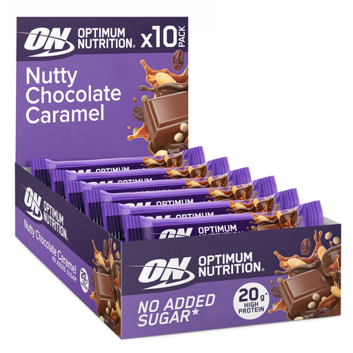 Optimum Nutrition Crunch Bar 12x60G Nutty Choc Caramel by Optimum Nutrition at MYSUPPLEMENTSHOP.co.uk