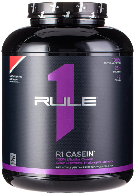 Rule One R1 Casein, Strawberries & Creme - 1815 grams | High-Quality Protein | MySupplementShop.co.uk