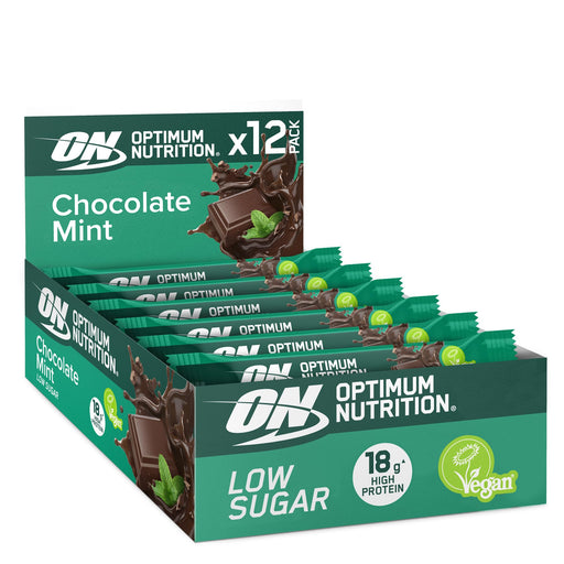 Optimum Nutrition Plant Bar 12x60g Choc Mint by Optimum Nutrition at MYSUPPLEMENTSHOP.co.uk