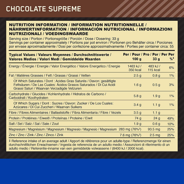 Optimum Nutrition Gold Standard 100% Casein 1.82kg | High-Quality Sports Nutrition | MySupplementShop.co.uk