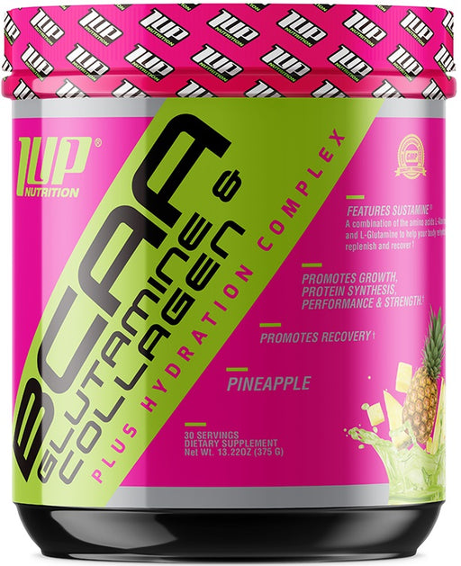 1Up Nutrition Her BCAA's, Glutamine & Collagen Plus Hydration Complex, Pineapple - 375 grams | High-Quality Amino Acids and BCAAs | MySupplementShop.co.uk