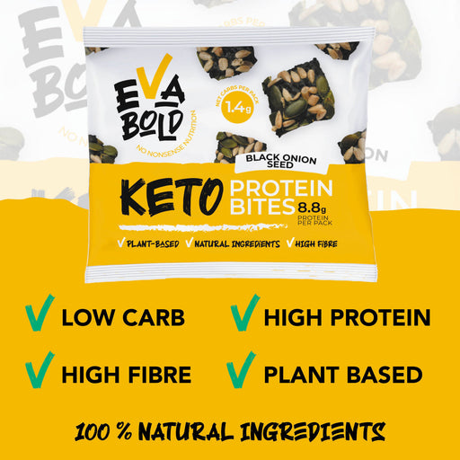 Eva Bold Keto Protein Crackers 20x30g Black Onion Seed | High-Quality Sports & Nutrition | MySupplementShop.co.uk