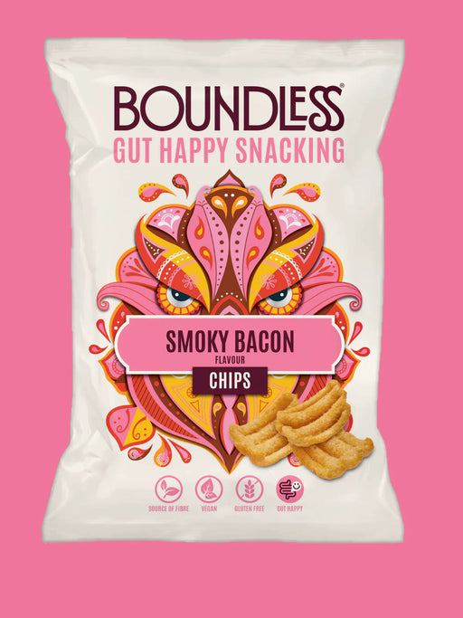 Boundless Chips 24x23g Smoky Bacon | High-Quality Sports Supplements | MySupplementShop.co.uk