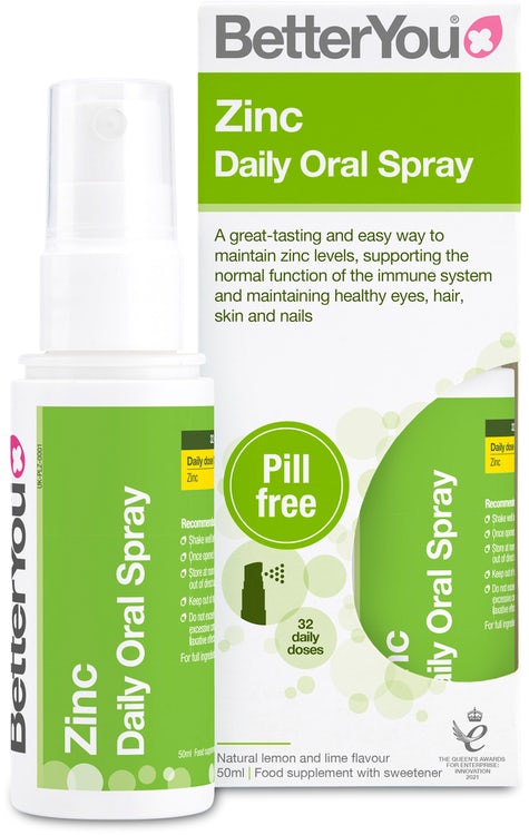 BetterYou Zinc Daily Oral Spray 10mg 50ml | High-Quality Oral Care | MySupplementShop.co.uk