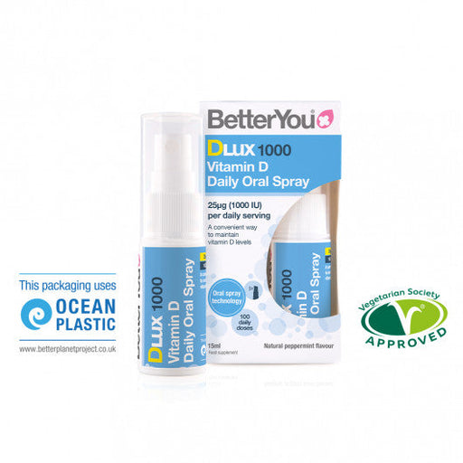 BetterYou DLux 1000 Vitamin D Oral Spray 15ml | High-Quality Vitamins & Supplements | MySupplementShop.co.uk