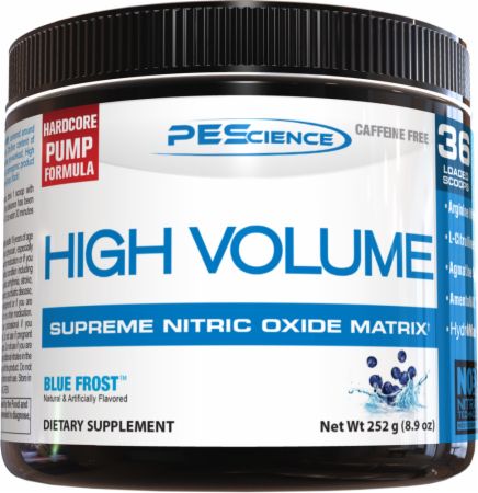 PEScience High Volume, Raspberry Lemonade - 252 grams | High-Quality Nitric Oxide Boosters | MySupplementShop.co.uk