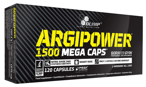 Olimp Nutrition Argi Power 1500, Mega Caps - 120 caps | High-Quality Amino Acids and BCAAs | MySupplementShop.co.uk