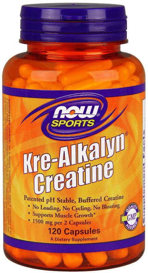 NOW Foods Kre-Alkalyn Creatine - 120 caps | High-Quality Creatine Supplements | MySupplementShop.co.uk