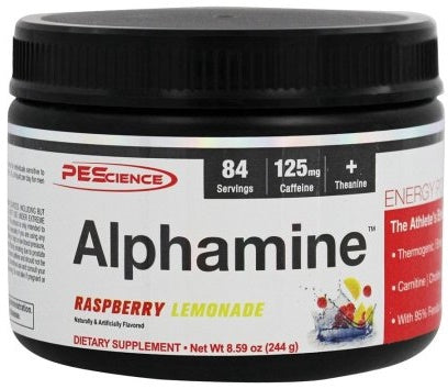 PEScience Alphamine, Raspberry Lemonade - 174 grams | High-Quality Slimming and Weight Management | MySupplementShop.co.uk