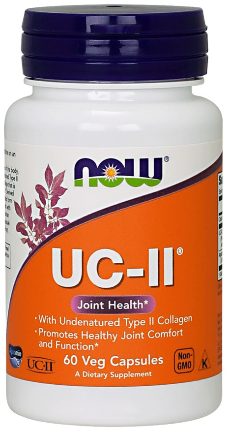 NOW Foods UC-II Undenatured Type II Collagen - 60 vcaps | High-Quality Joint Support | MySupplementShop.co.uk
