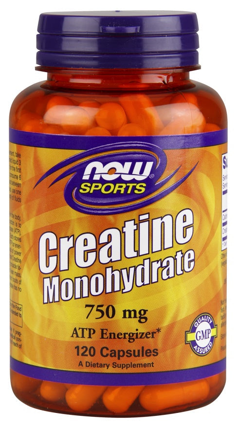 NOW Foods Creatine Monohydrate, 750mg - 120 vcaps | High-Quality Creatine Supplements | MySupplementShop.co.uk