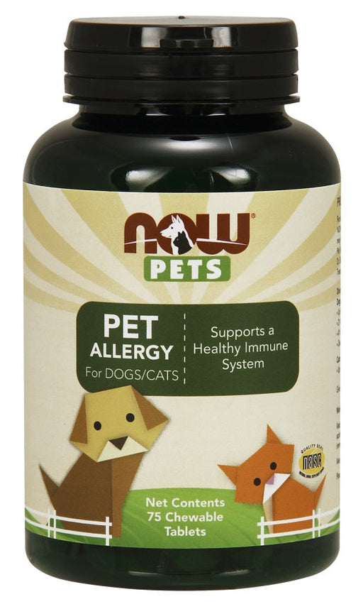 NOW Foods Pets, Pet Allergy - 75 chewable tablets | High-Quality Digestive Remedies | MySupplementShop.co.uk