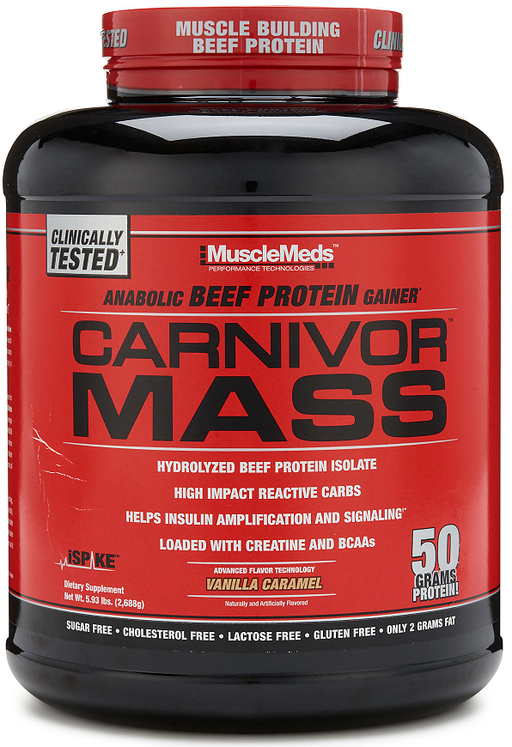 MuscleMeds Carnivor Mass, Vanilla Caramel - 2688 grams | High-Quality Weight Gainers & Carbs | MySupplementShop.co.uk