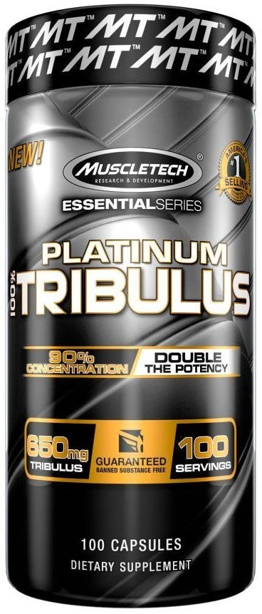 MuscleTech Platinum 100% Tribulus - 100 caps | High-Quality Natural Testosterone Support | MySupplementShop.co.uk