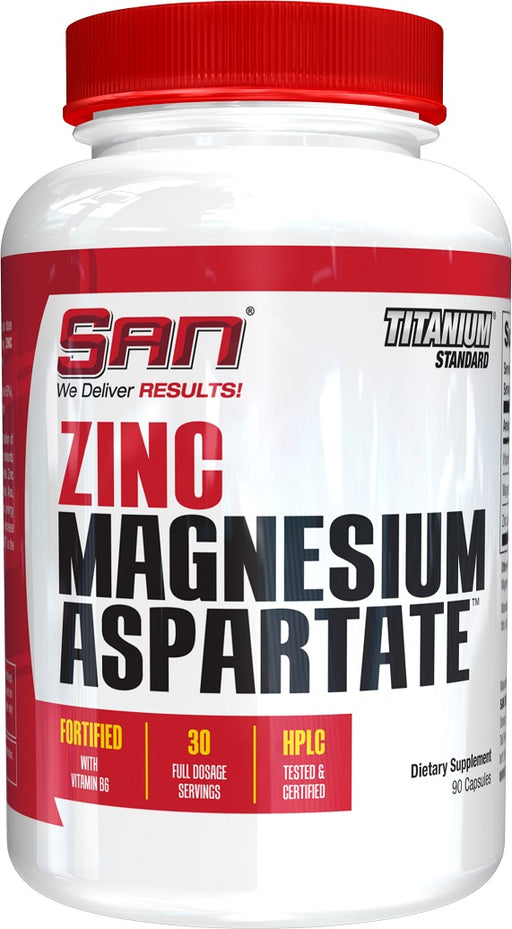 SAN Zinc Magnesium Aspartate - 90 caps | High-Quality Natural Testosterone Support | MySupplementShop.co.uk