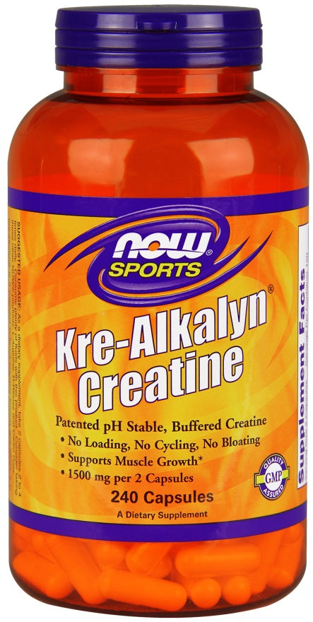 NOW Foods Kre-Alkalyn Creatine - 240 caps | High-Quality Creatine Supplements | MySupplementShop.co.uk