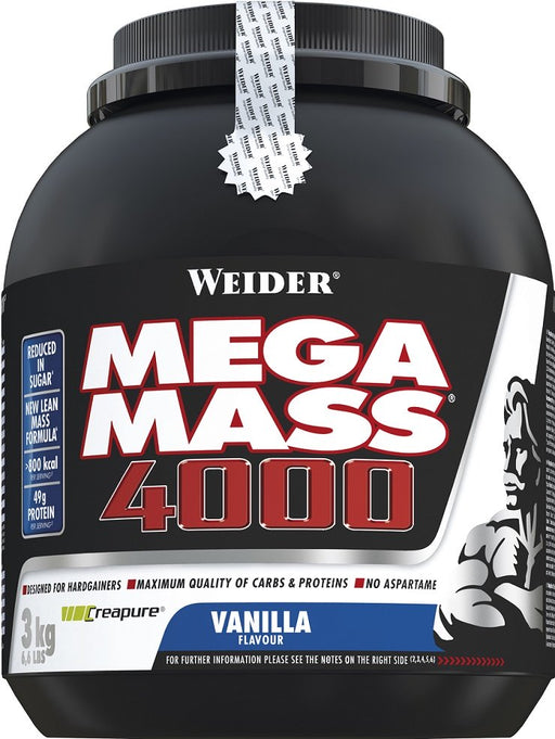 Weider Mega Mass 4000, Chocolate - 3000 grams | High-Quality Weight Gainers & Carbs | MySupplementShop.co.uk
