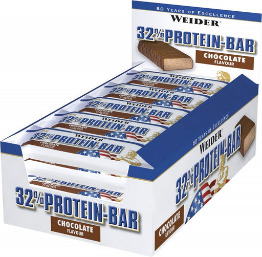 Weider 32% Protein Bar, Banana - 24 bars | High-Quality Protein Bars | MySupplementShop.co.uk