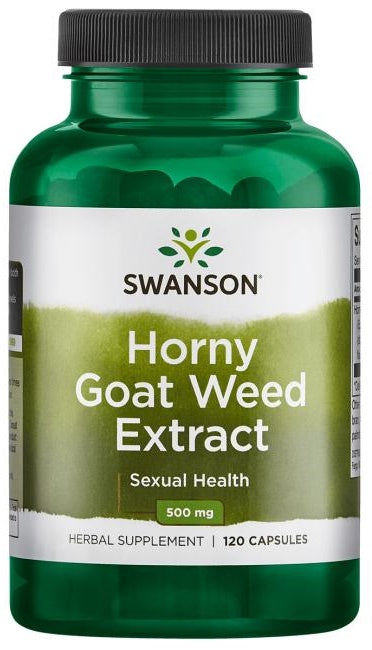 Swanson Horny Goat Weed Extract, 500mg - 120 caps | High-Quality Sexual Health | MySupplementShop.co.uk