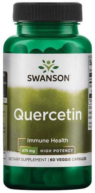 Swanson Quercetin, 475mg High Potency - 60 vcaps | High-Quality Health and Wellbeing | MySupplementShop.co.uk