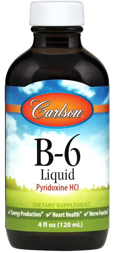 Carlson Labs Vitamin B-6 - Pyridoxine HCl - 120 ml. | High-Quality Vitamins & Minerals | MySupplementShop.co.uk