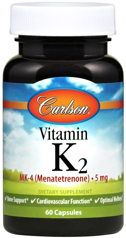 Carlson Labs Vitamin K2 MK-4, 5mg - 60 caps | High-Quality Vitamins & Minerals | MySupplementShop.co.uk