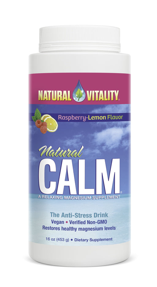 Natural Calm, Raspberry Lemon - 453g | High-Quality Magnesium | MySupplementShop.co.uk