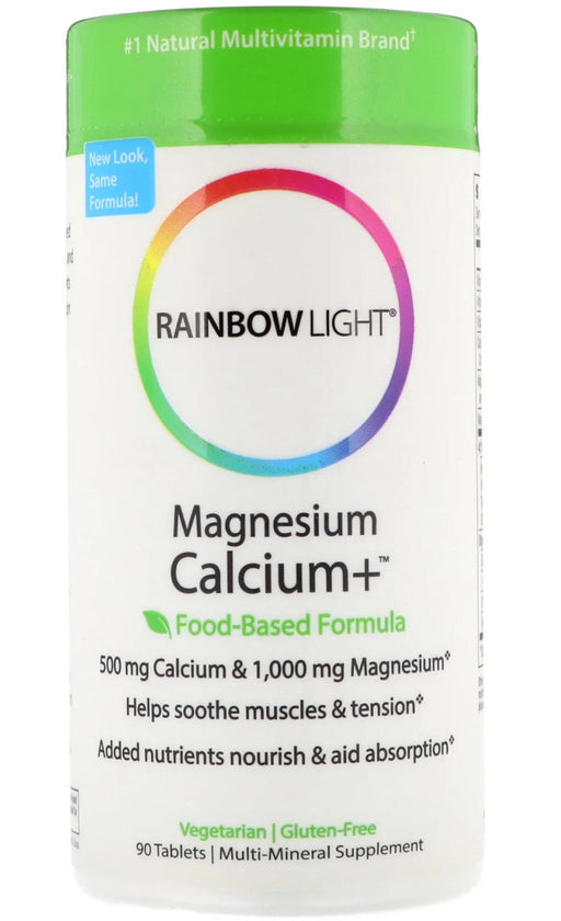 Rainbow Light Magnesium Calcium+ - 90 tablets | High-Quality Vitamins & Minerals | MySupplementShop.co.uk