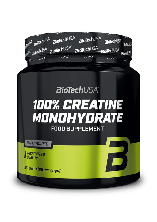 BioTechUSA 100% Creatine Monohydrate, Unflavoured - 300 grams | High-Quality Creatine Supplements | MySupplementShop.co.uk