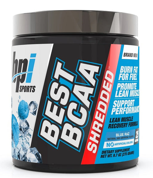 BPI Sports Best BCAA Shredded, Blue Raz - 275 grams | High-Quality Amino Acids and BCAAs | MySupplementShop.co.uk