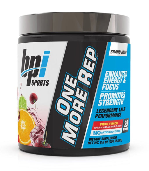 BPI Sports One More Rep, Fruit Punch - 250 grams | High-Quality Pre & Post Workout | MySupplementShop.co.uk