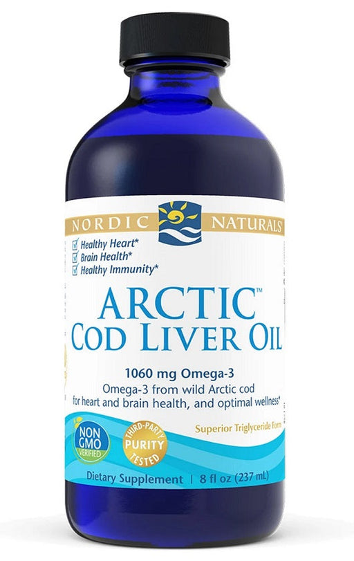 Nordic Naturals Arctic Cod Liver Oil, 1060mg Unflavored - 237 ml. | High-Quality Health and Wellbeing | MySupplementShop.co.uk