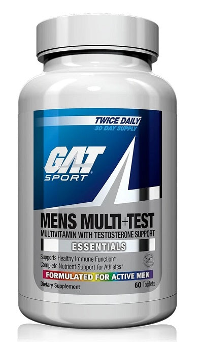 GAT Men's Multi+Test - 60 tablets | High-Quality Natural Testosterone Support | MySupplementShop.co.uk