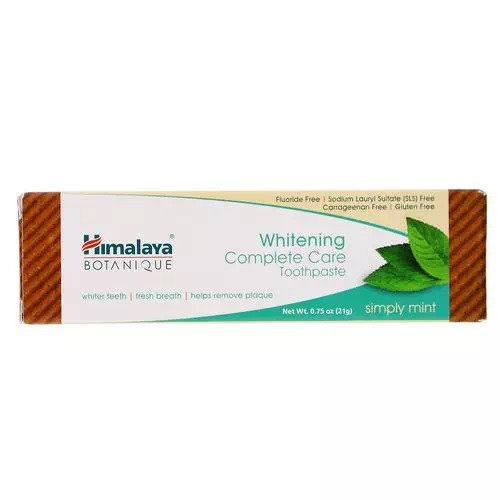 Himalaya Whitening Complete Care Toothpaste, Simply Mint - 150g | High Quality Oral Care Supplements at MYSUPPLEMENTSHOP.co.uk