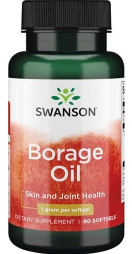 Swanson Borage Oil, 1000mg - 60 softgels | High-Quality Supplements for Women | MySupplementShop.co.uk