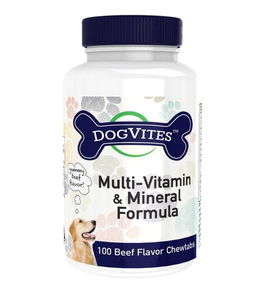 Health Thru Nutrition Multi-Vitamin & Mineral Formula For Dogs, Beef Flavour - 100 chewtabs | High-Quality Vitamin C | MySupplementShop.co.uk