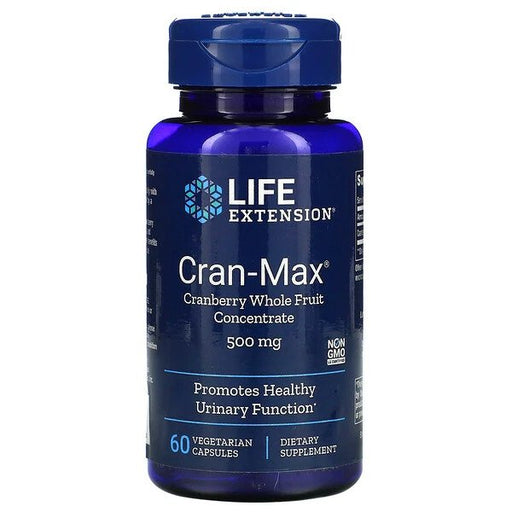 Life Extension Cran-Max Cranberry Whole Fruit Concentrate, 500mg - 60 vcaps | High-Quality Health and Wellbeing | MySupplementShop.co.uk