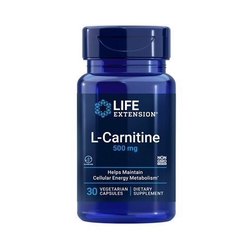 Life Extension L-Carnitine, 500mg - 30 vcaps | High-Quality Amino Acids and BCAAs | MySupplementShop.co.uk
