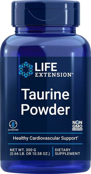 Life Extension Taurine Powder - 300g | High-Quality Amino Acids and BCAAs | MySupplementShop.co.uk
