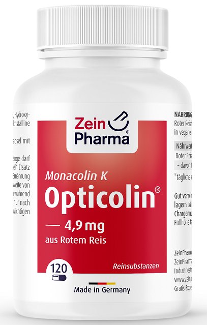 Zein Pharma Monacolin K Opticolin - 120 vcaps | High Quality Heart Health Supplements at MYSUPPLEMENTSHOP.co.uk