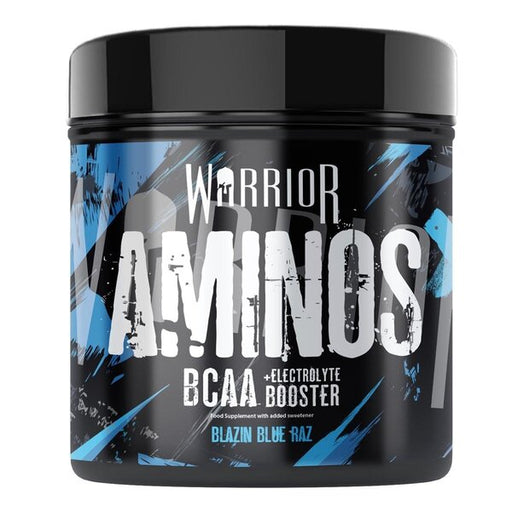 Warrior Aminos BCAA, Blazin Blue Raz - 360 grams | High-Quality Amino Acids and BCAAs | MySupplementShop.co.uk