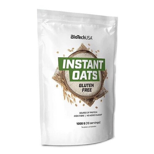 BioTechUSA Instant Oats Gluten Free, Unflavoured - 1000g | High-Quality Plant Proteins | MySupplementShop.co.uk