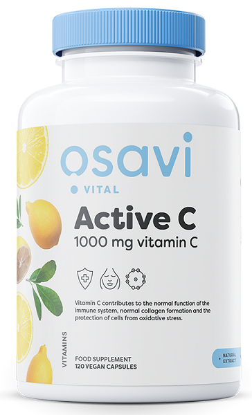 Osavi Active C, 1000mg Vitamin C - 120 vegan caps | High-Quality Vitamin C | MySupplementShop.co.uk