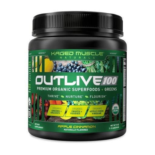 Kaged Muscle Outlive 100, Apple Cinnamon - 510 grams | High-Quality Health and Wellbeing | MySupplementShop.co.uk