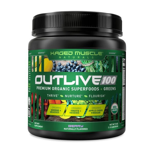 Kaged Muscle Outlive 100, Berry - 510 grams | High-Quality Health and Wellbeing | MySupplementShop.co.uk