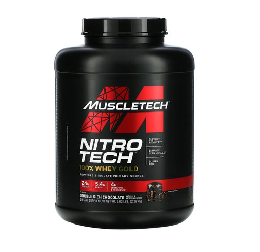 MuscleTech Nitro-Tech 100% Whey Gold, Double Rich Chocolate - 2280 grams | High-Quality Protein | MySupplementShop.co.uk