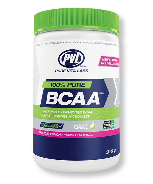 PVL Essentials 100% Pure BCAA, Tropical Punch - 315 grams | High-Quality Amino Acids and BCAAs | MySupplementShop.co.uk