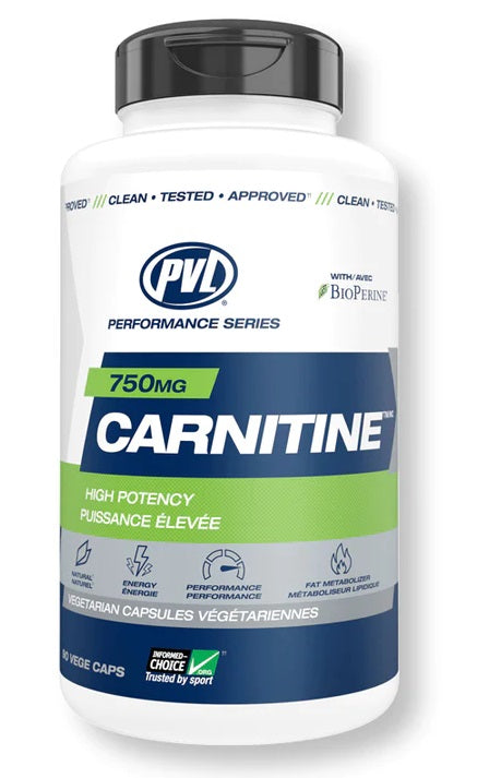 PVL Essentials Carnitine, 750mg - 90 vcaps | High-Quality Slimming and Weight Management | MySupplementShop.co.uk