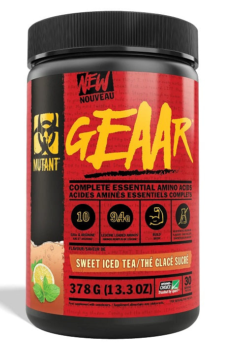 Mutant GEAAR, Sweet Iced Tea - 378 grams | High-Quality Amino Acids and BCAAs | MySupplementShop.co.uk